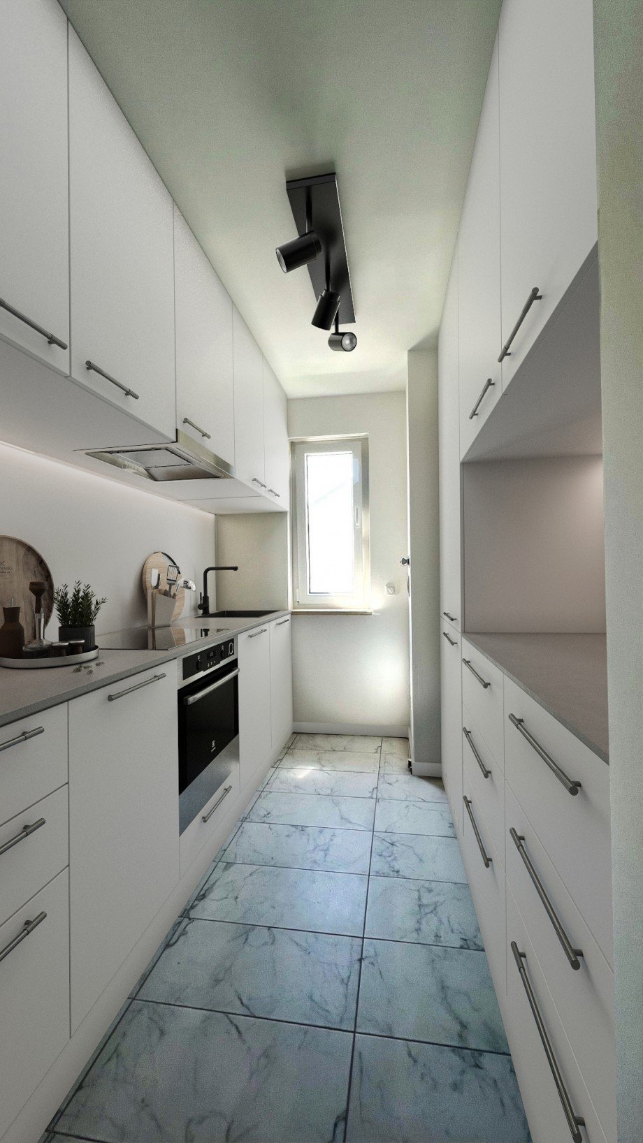 neue Einbauk�che in Produktion Etagenwohnung M�nchen