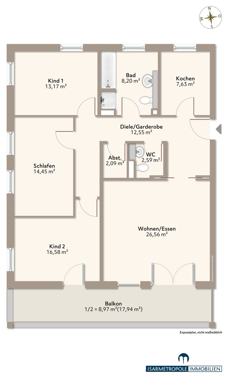 Grundriss Etagenwohnung M�nchen