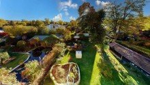 Blick von der Dachterrasse RARIT�T IM W�RMTAL - denkmalgesch�tze DHH in begehrter Lage - traumhaftes Grundst�ck - Denkmal-AfA