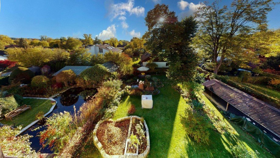 Blick von der Dachterrasse Doppelhaush�lfte Stockdorf