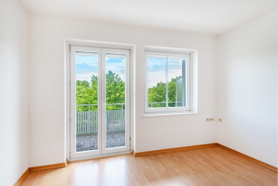 Blick auf den Balkon Wohnung M�nchen