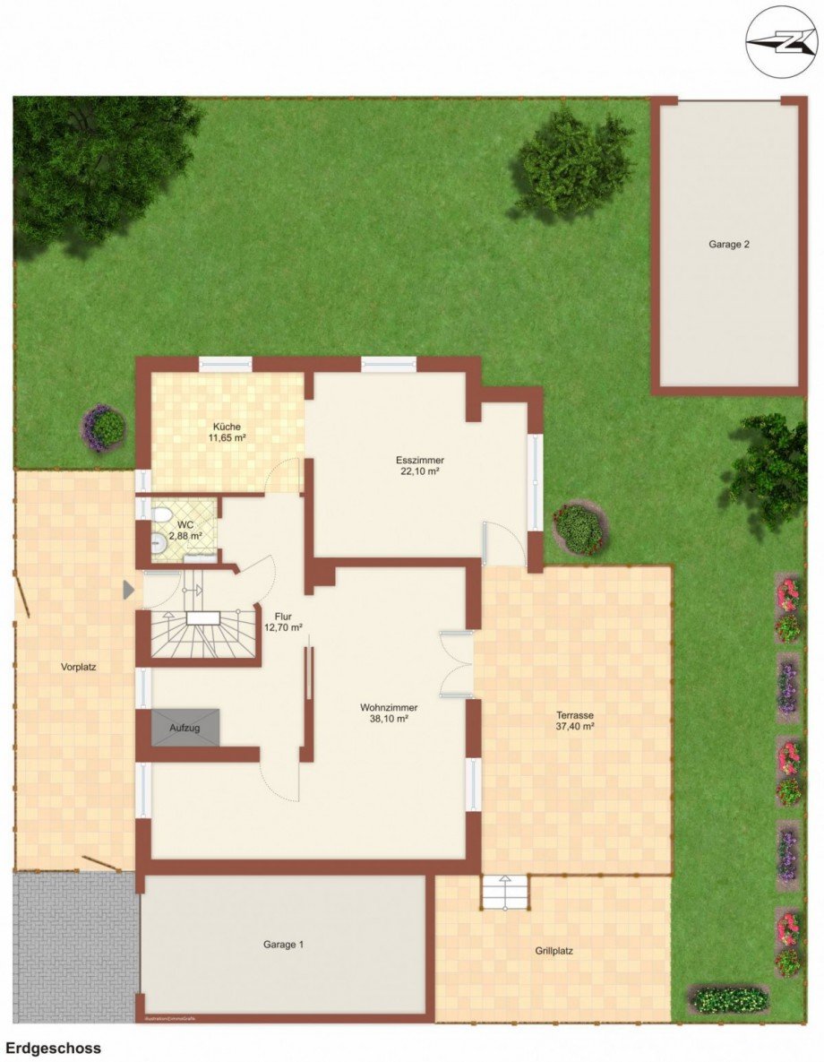 Erdgeschoss Einfamilienhaus M�nchen